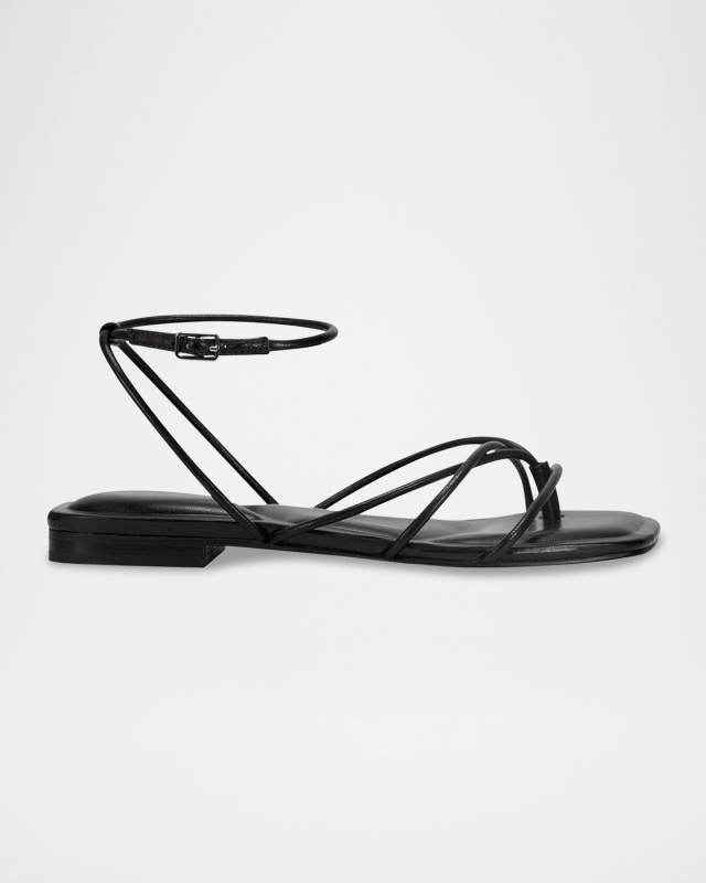 Mayte Strappy Tubular Ankle-Strap Sandals